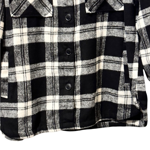 Women’s Plaid Shacket Black White Checkered Size XXL - Picture 5 of 8